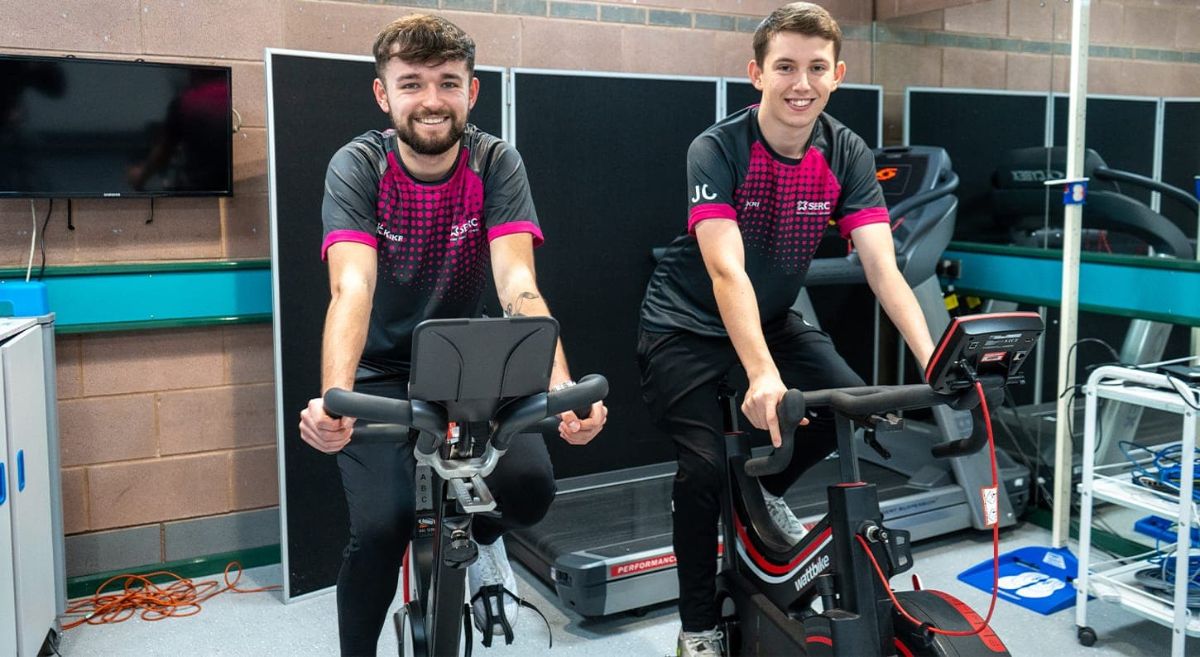 Ulster University Foundation Degree Coaching and Fitness students Finlay Keenan and Ethan Thompson.